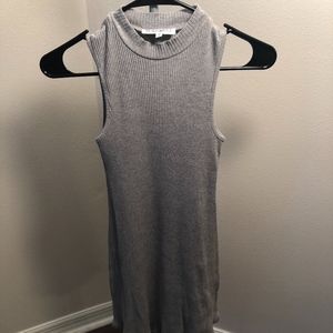 Grey High Neck Sweater Dress